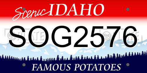 SOG2576 Idaho License Plate