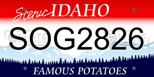SOG2826 Idaho License Plate