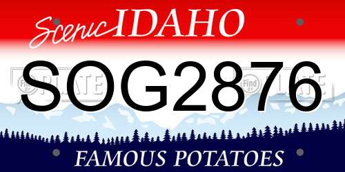 SOG2876 Idaho License Plate