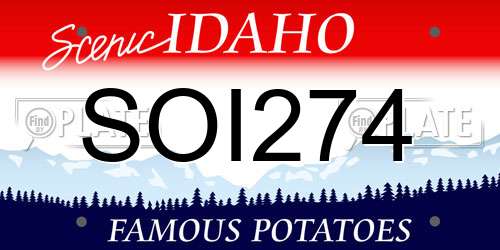 SOI274 Idaho License Plate