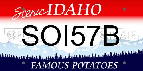 SOI57B Idaho License Plate