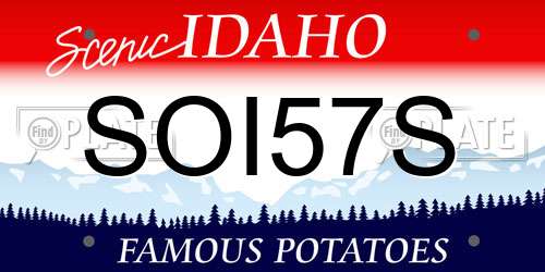 SOI57S Idaho License Plate