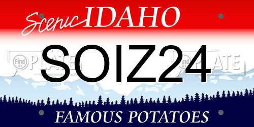 SOIZ24 Idaho License Plate