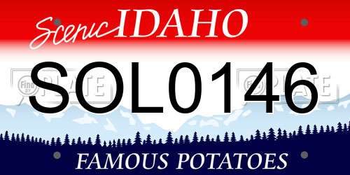 SOL0146 Idaho License Plate