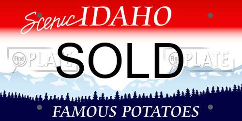 SOLD Idaho License Plate