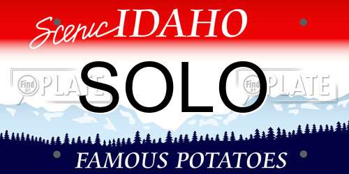 SOLO Idaho License Plate