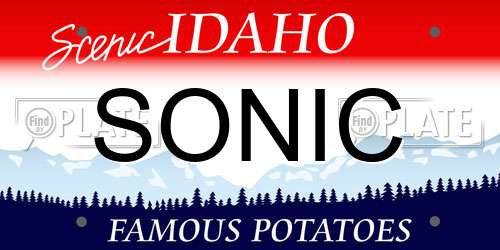 SONIC Idaho License Plate