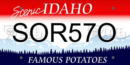 SOR57O Idaho License Plate