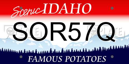 SOR57Q Idaho License Plate