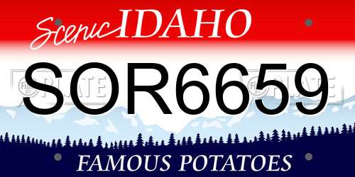 SOR6659 Idaho License Plate