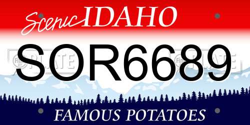 SOR6689 Idaho License Plate