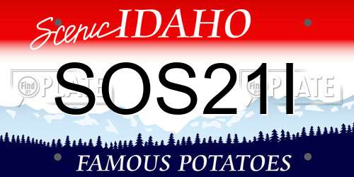 SOS21I Idaho License Plate