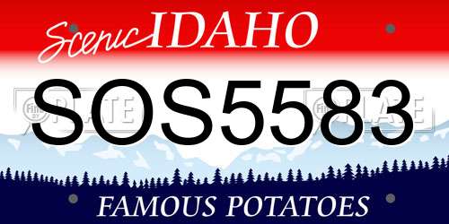SOS5583 Idaho License Plate