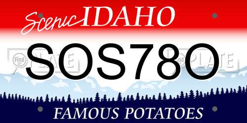 SOS78O Idaho License Plate