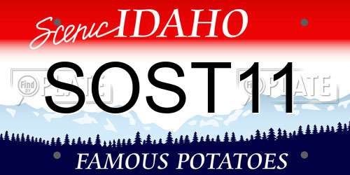 SOST11 Idaho License Plate