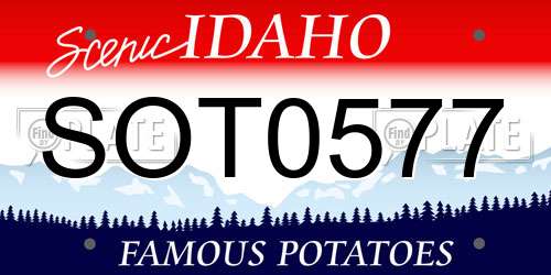 SOT0577 Idaho License Plate