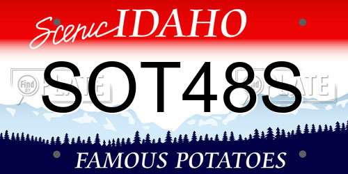 SOT48S Idaho License Plate