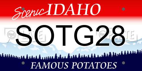 SOTG28 Idaho License Plate