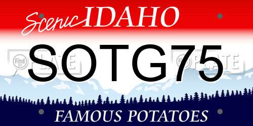 SOTG75 Idaho License Plate