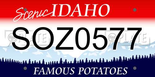 SOZ0577 Idaho License Plate