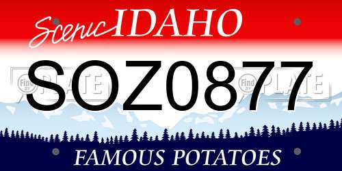 SOZ0877 Idaho License Plate