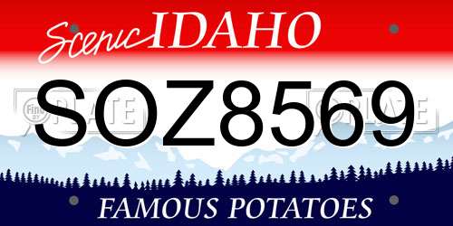 SOZ8569 Idaho License Plate