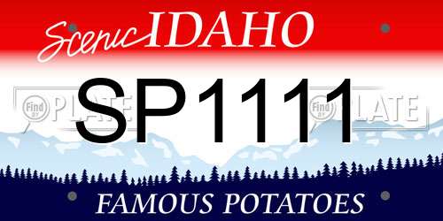 SP1111 Idaho License Plate