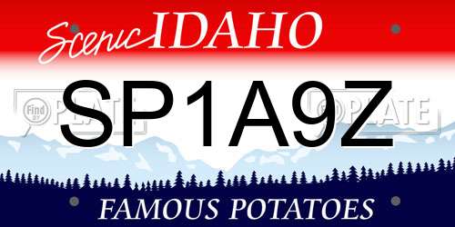 SP1A9Z Idaho License Plate