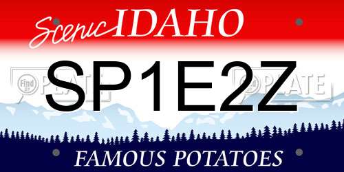 SP1E2Z Idaho License Plate