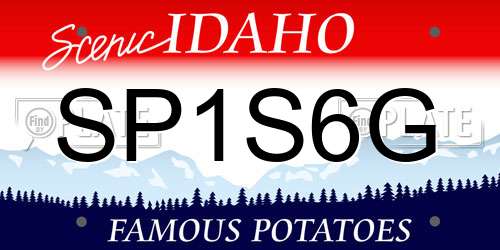 SP1S6G Idaho License Plate