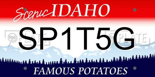 SP1T5G Idaho License Plate