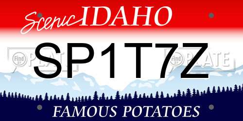 SP1T7Z Idaho License Plate