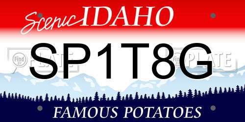 SP1T8G Idaho License Plate