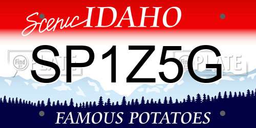 SP1Z5G Idaho License Plate