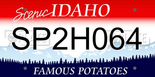 SP2H064 Idaho License Plate