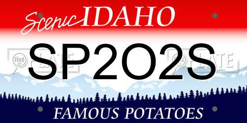 SP2O2S Idaho License Plate