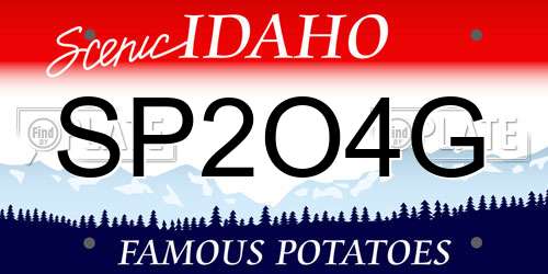 SP2O4G Idaho License Plate