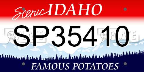 SP35410 Idaho License Plate