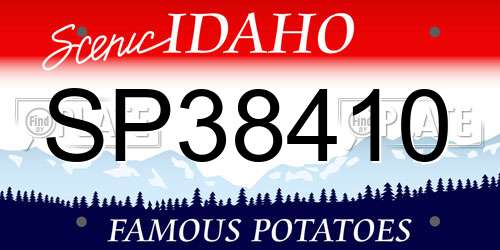 SP38410 Idaho License Plate