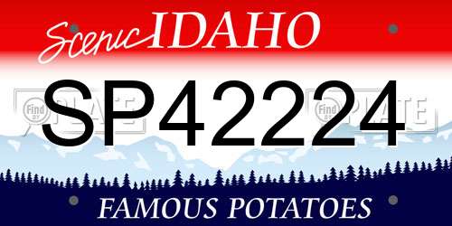 SP42224 Idaho License Plate