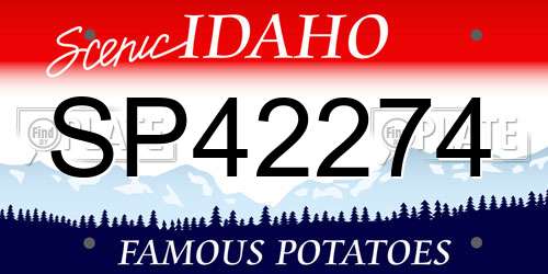 SP42274 Idaho License Plate