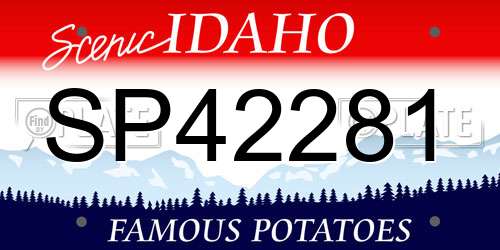SP42281 Idaho License Plate