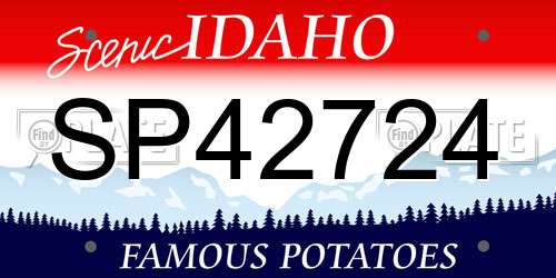 SP42724 Idaho License Plate