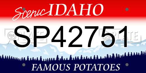 SP42751 Idaho License Plate