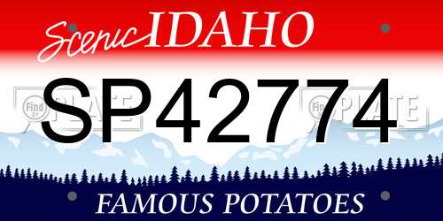SP42774 Idaho License Plate