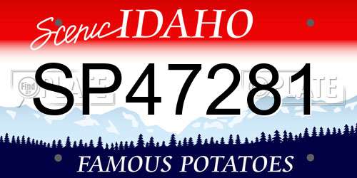 SP47281 Idaho License Plate