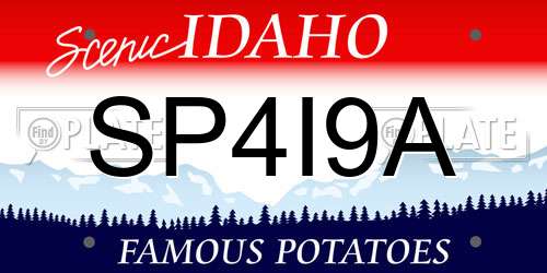 SP4I9A Idaho License Plate