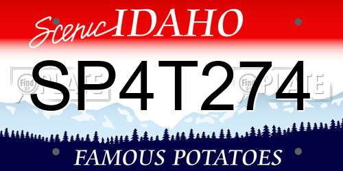 SP4T274 Idaho License Plate