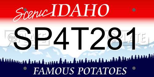 SP4T281 Idaho License Plate