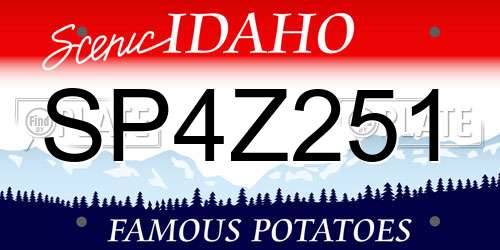 SP4Z251 Idaho License Plate